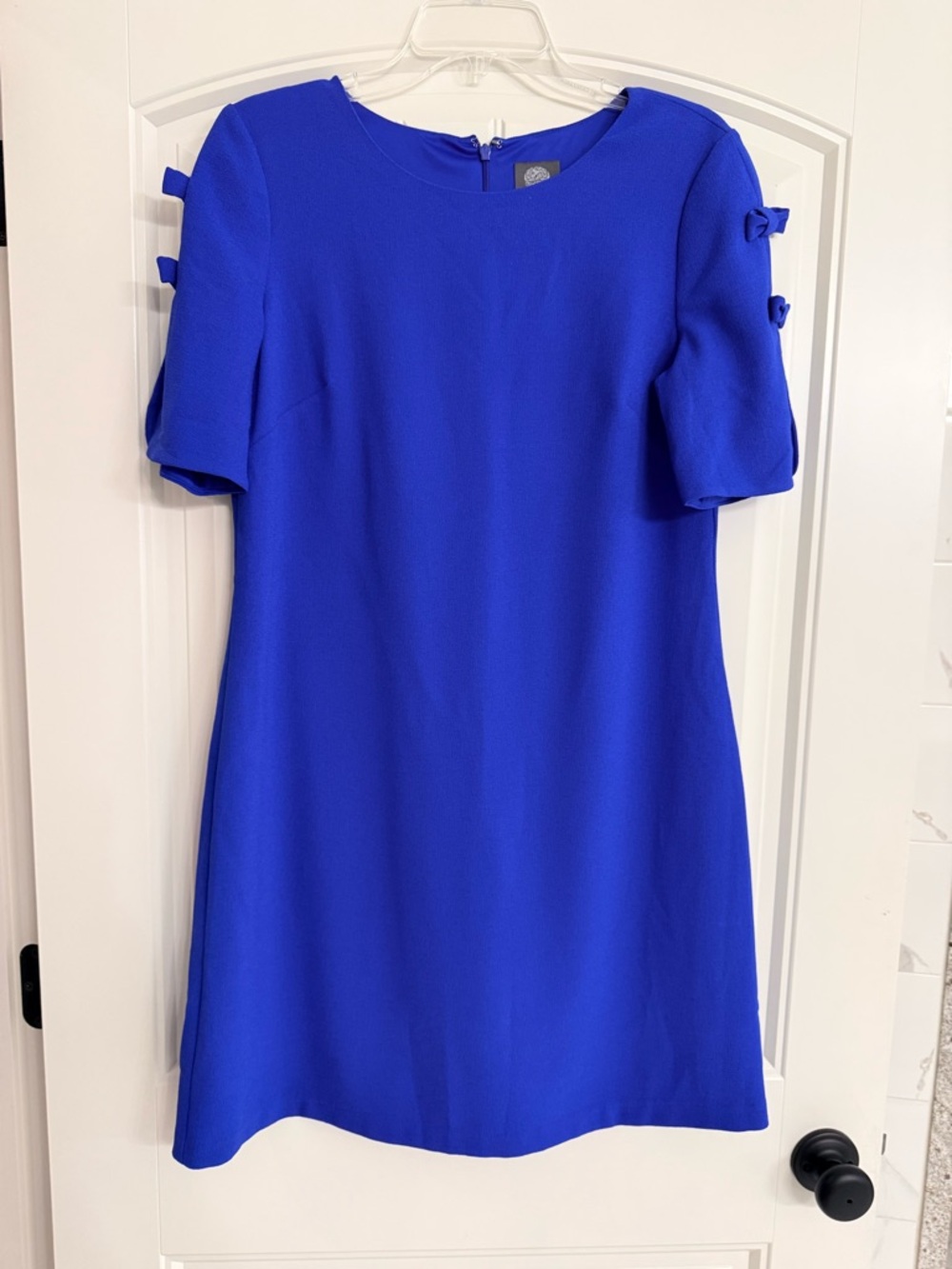 Vince Camuto Cobalt Blue Short-Sleeve Shift Dress